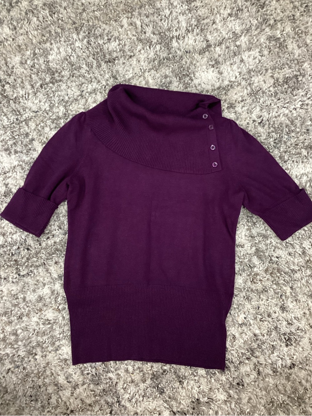 Purple Ribbed Sweater